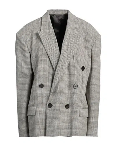 Isabel Marant Woman Blazer Beige Size 8 Virgin Wool In Gray