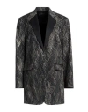 Isabel Marant Single-breasted Abstract-print Blazer In Black