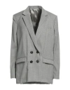 Isabel Marant Woman Blazer Grey Size 8 Virgin Wool In Grey