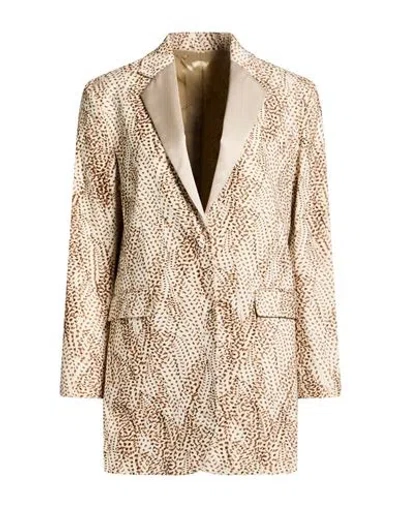 Isabel Marant Woman Blazer Ivory Size 4 Cotton, Elastane In Pink