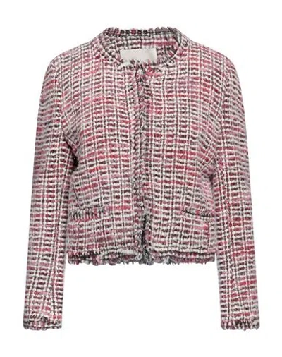 Isabel Marant Woman Blazer Magenta Size 4 Virgin Wool, Polyamide, Alpaca Wool, Cotton, Polyester In Purple