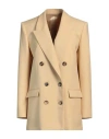 Isabel Marant Woman Blazer Sand Size 10 Virgin Wool In Beige