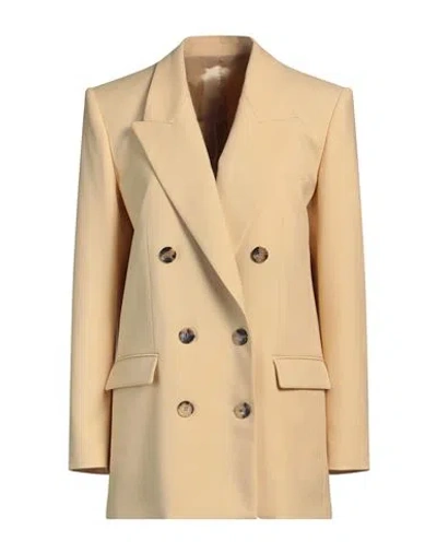 Isabel Marant Woman Blazer Sand Size 10 Virgin Wool In Beige