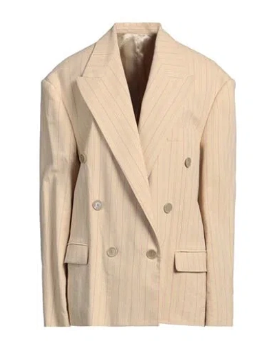Isabel Marant Woman Blazer Sand Size 2 Viscose, Cotton In Neutral