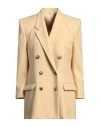 Isabel Marant Woman Blazer Sand Size 10 Virgin Wool In Yellow