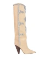 Isabel Marant Woman Boot Beige Size 6.5 Calfskin In Beige