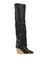 Isabel Marant Woman Knee Boots Black Size 7 Calfskin In Black
