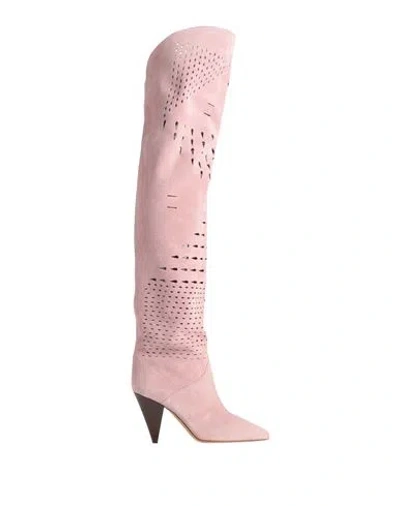 Isabel Marant Woman Boot Blush Size 5.5 Soft Leather In Pink