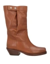 Isabel Marant Draped Ankle Boots Block Heel In Brown