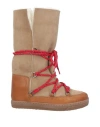 Isabel Marant Woman Boot Camel Size 6.5 Calfskin, Shearling In Beige
