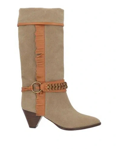 Isabel Marant Woman Boot Camel Size 6.5 Cotton, Polyurethane, Polyester In Brown