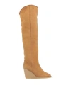 Isabel Marant Woman Boot Camel Size 6.5 Shearling In Beige