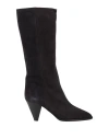 Isabel Marant Woman Boot Charcoal Size 4 Calfskin In Grey