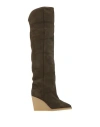 Isabel Marant Khaki Tilin Tall Boots In Green