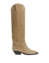 Isabel Marant Denvee Pointed-toe Knee-length Boots In Beige