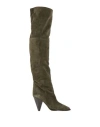 Isabel Marant Woman Boot Military Green Size 6 Calfskin