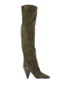 Isabel Marant Woman Boot Military Green Size 6 Calfskin In Green