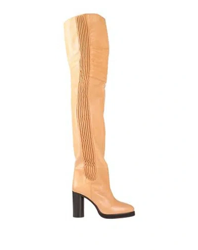 Isabel Marant Woman Boot Sand Size 8 Calfskin In Beige
