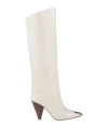 Isabel Marant Lilezio Leather Knee-high Boots In White