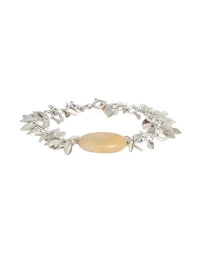 Isabel Marant Woman Bracelet Beige Size - Metal, Stone