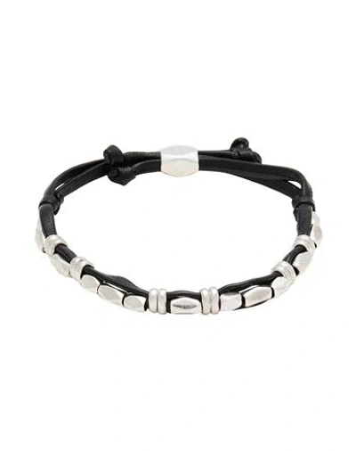 Isabel Marant Woman Bracelet Black Size - Lambskin, Tin, Brass