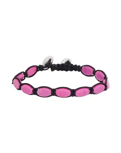 Isabel Marant Woman Bracelet Fuchsia Size - Pmma (polymethyl Methacrylate), Polyester, Tin, Brass In Pink