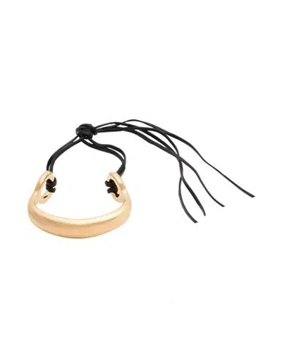 Isabel Marant Woman Bracelet Gold Size - Brass, Lambskin