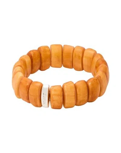 Isabel Marant Woman Bracelet Marigold Size Ii Resin, Brass In Orange
