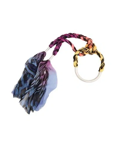 Isabel Marant Woman Bracelet Navy Size - Silk, Brass In Blue