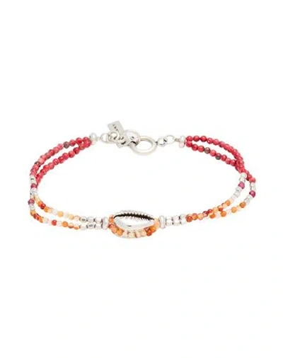Isabel Marant Woman Bracelet Orange Size - Stone, Tin, Brass