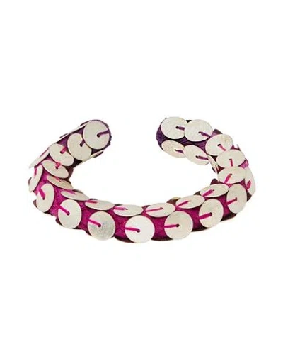 Isabel Marant Woman Bracelet Purple Size - Textile Fibers, Metal
