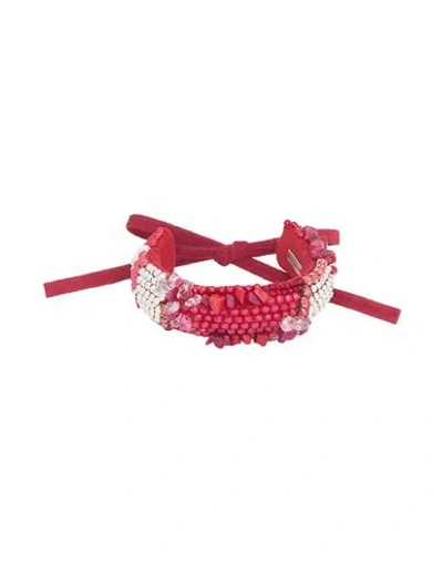 Isabel Marant Suede Bracelets In Red