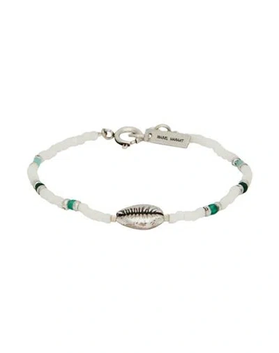 Isabel Marant Woman Bracelet White Size Ii Stone In Metallic