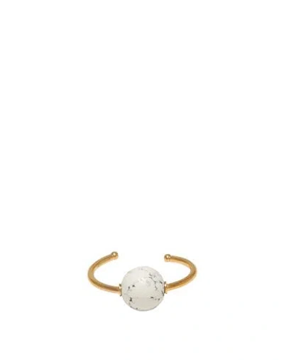 Isabel Marant Woman Bracelet White Size S Brass, Resin