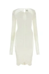 Isabel Marant Chalk Stretch Viscose Logane Dress In White