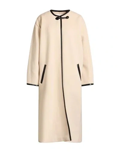 Isabel Marant Woman Coat Beige Size 10 Virgin Wool, Cashmere, Polyamide In Neutral