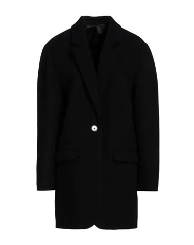 Isabel Marant Woman Coat Black Size 8 Virgin Wool, Cashmere, Polyamide