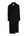 Isabel Marant Woman Coat Black Size 4 Virgin Wool, Wool, Cashmere, Silk