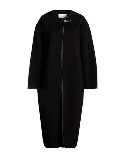 Isabel Marant Woman Coat Black Size 6 Virgin Wool, Cashmere, Polyamide