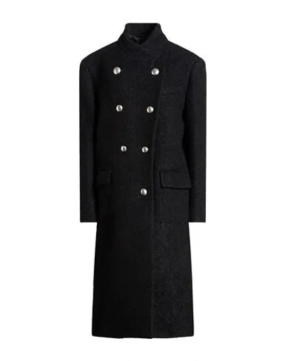 Isabel Marant Woman Coat Black Size 8 Cotton, Polyester, Mohair Wool, Alpaca Wool, Wool