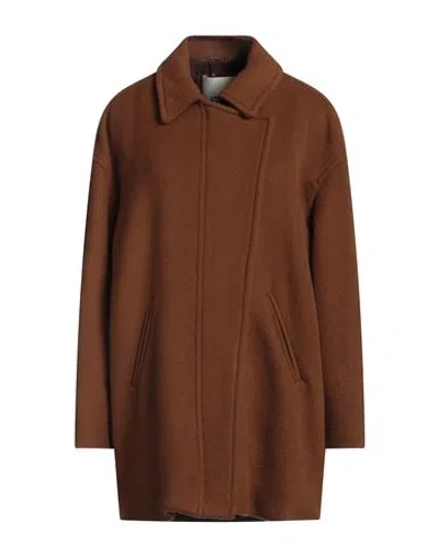 Isabel Marant Woman Coat Brown Size 6 Virgin Wool, Cashmere, Silk