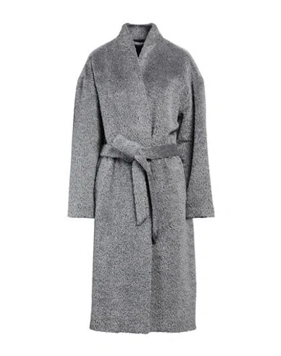 Isabel Marant Woman Coat Grey Size 4 Alpaca Wool, Virgin Wool In Grey