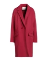 Isabel Marant Pink Oversized Double-breasted Coat In Wool Blend In Magenta