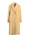 Isabel Marant Woman Coat Mustard Size 6 Virgin Wool, Cashmere, Polyamide In Yellow