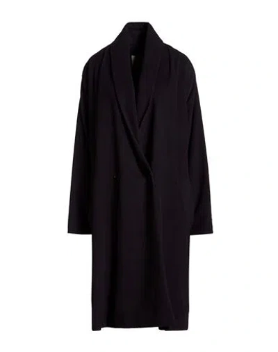 Isabel Marant Woman Coat Navy Size 8 Virgin Wool, Polyamide, Cashmere In Black