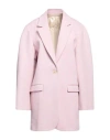 Isabel Marant Woman Coat Pink Size 8 Virgin Wool, Cotton
