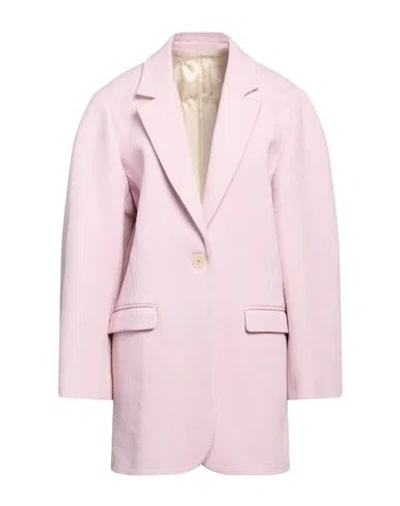 Isabel Marant Woman Coat Pink Size 6 Virgin Wool, Cotton