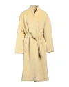 Isabel Marant Caliste Self-tie Alpaca Blend Long Coat In Yellow