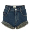 Isabel Marant Dark Blue Denim Eneidao Shorts In Blue