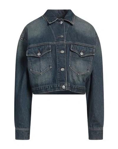 Isabel Marant Woman Denim Outerwear Blue Size 10 Cotton